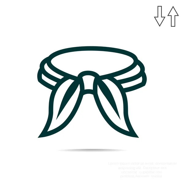 Cravat eenvoudige pictogram — Stockvector