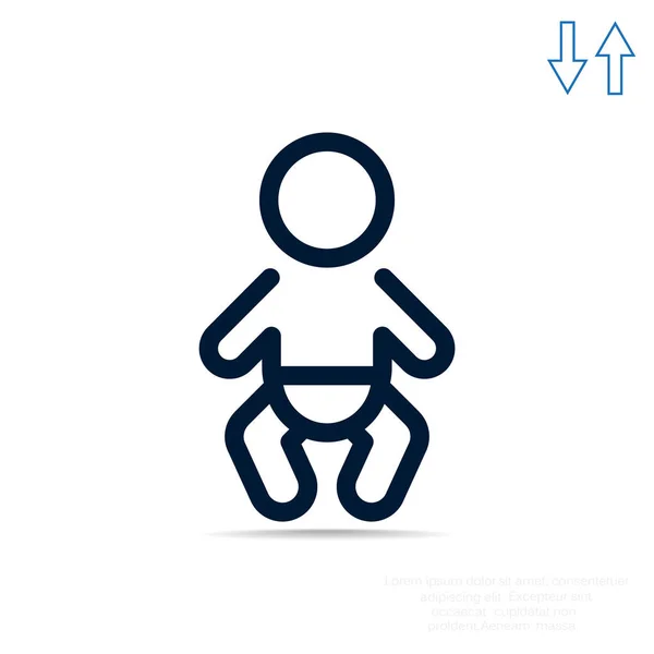Bébé icône simple — Image vectorielle