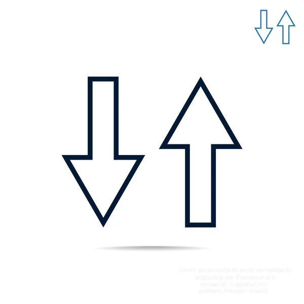 Symbol mit zwei Pfeilen — Stockvektor