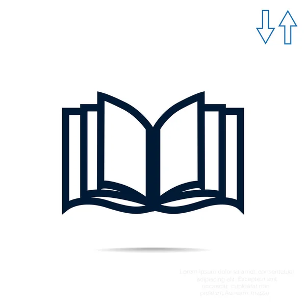 Geöffnetes Buch Web-Symbol — Stockvektor