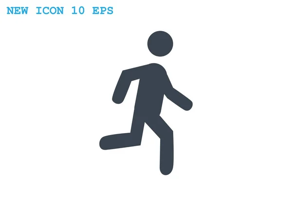 Чоловіча фігура біжить значок — стоковий вектор
