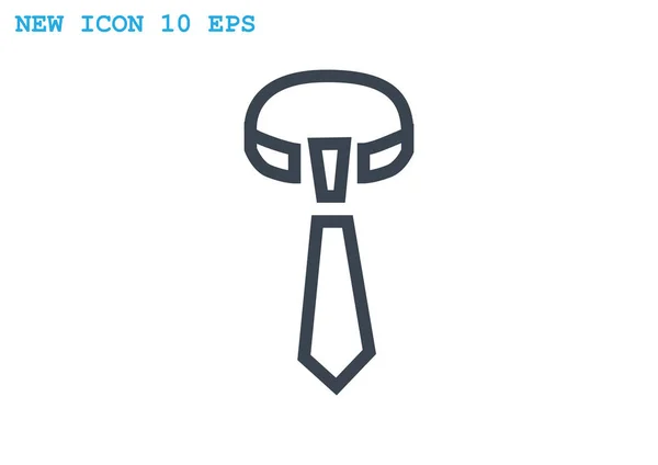 Cravatta annodata semplice icona web — Vettoriale Stock