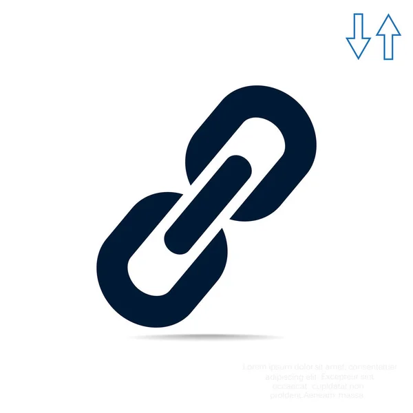 Icono de cadena simple — Vector de stock