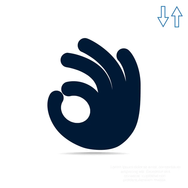 Ok gesto icono web — Archivo Imágenes Vectoriales