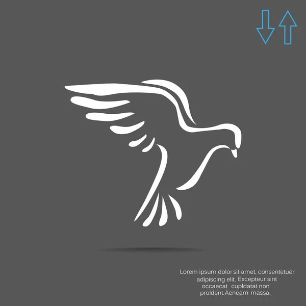 Pták ploché ikony — Stockový vektor