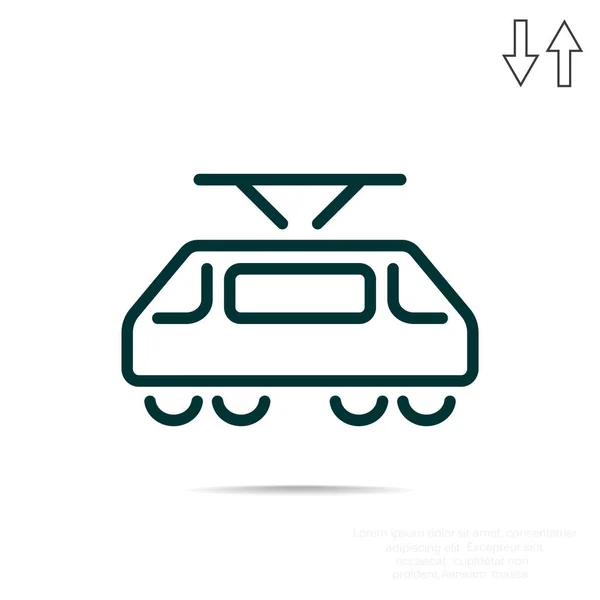 Semplice icona del tram — Vettoriale Stock
