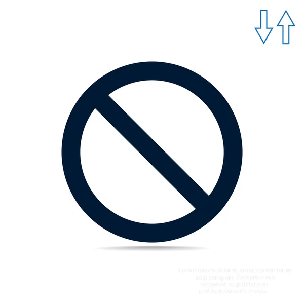 Forbidden sigh icon — Stock Vector