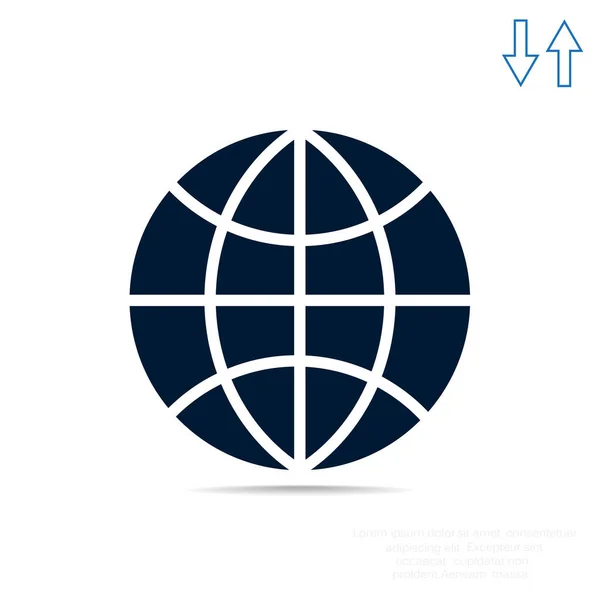 Glob ikona znak — Wektor stockowy