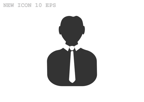 Zakenman silhouet web pictogram — Stockvector