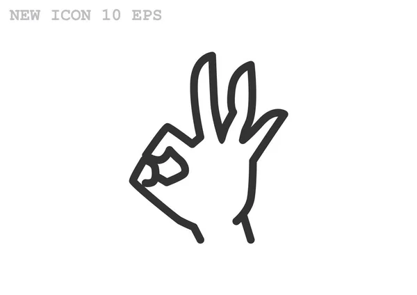 OK, gesto web ikony — Stockový vektor