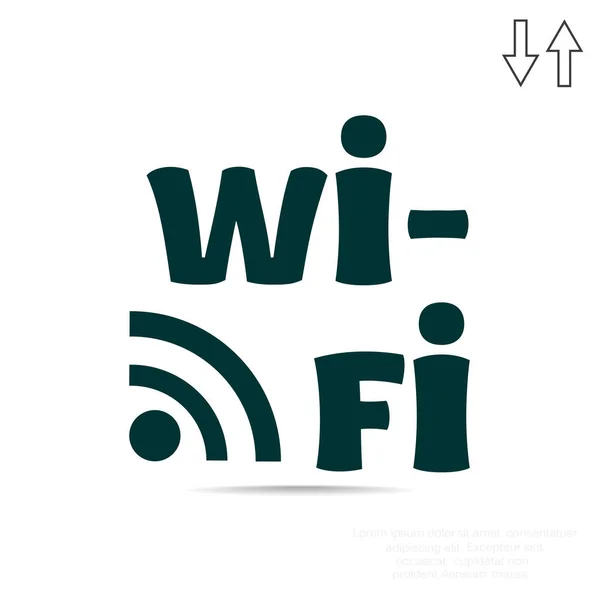 Wi-Fi 铭文与波图标 — 图库矢量图片