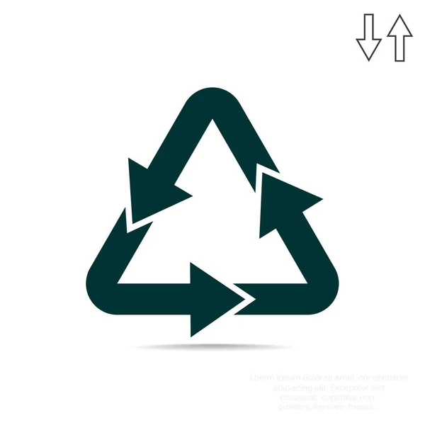 Symbole de recyclage des déchets avec des flèches — Image vectorielle