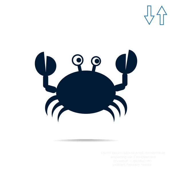 Doodle Crab Web-Ikone — Stockvektor