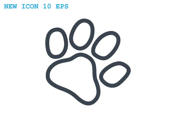 Hond paw track eenvoudige pictogram — Stockvector