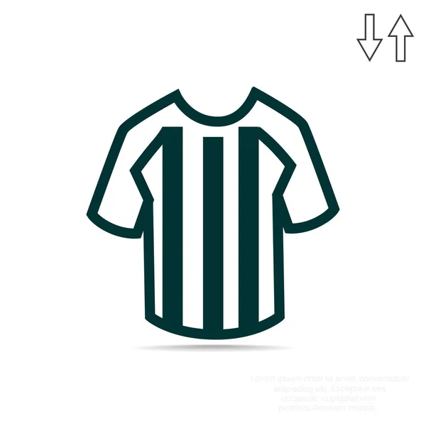 Voetbal T-shirt pictogram — Stockvector
