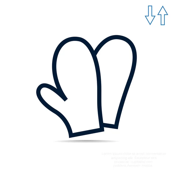 Ikon web sarung tangan - Stok Vektor