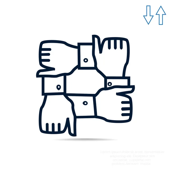 Team werk pictogram — Stockvector