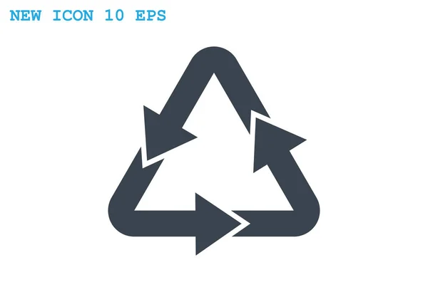 Thematische strategie inzake afvalrecycling symbool met pijlen — Stockvector