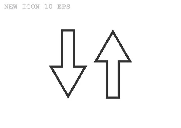 Twee pijlen pictogram — Stockvector