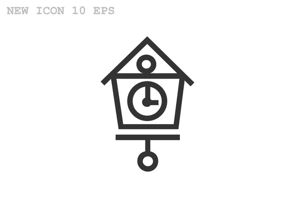 Reloj Icono plano — Archivo Imágenes Vectoriales