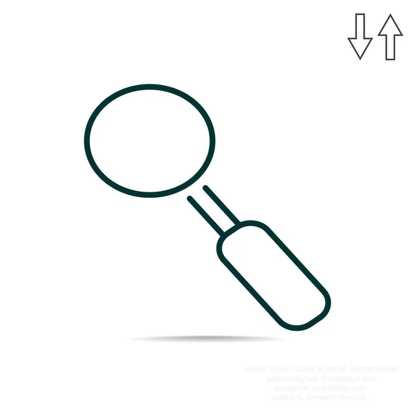 Magnifying glass simple icon — Stock Vector