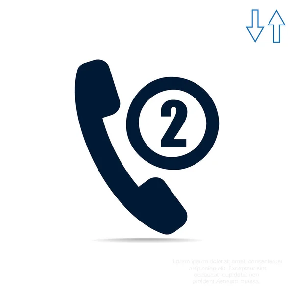 Telefon einfaches Symbol — Stockvektor