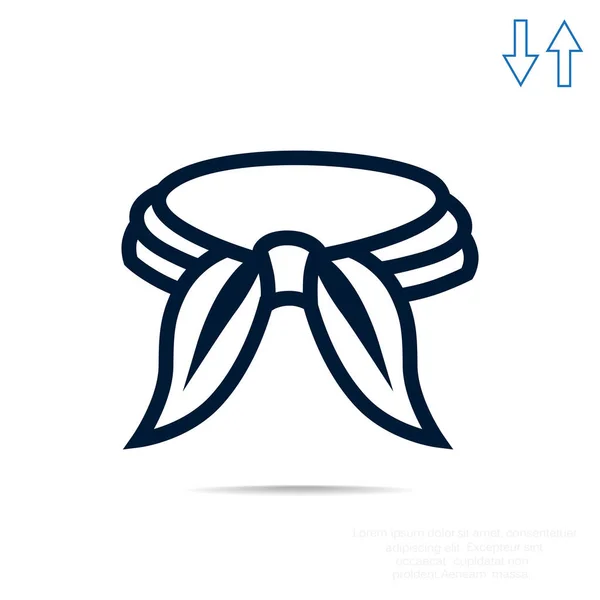 Cravat eenvoudige pictogram — Stockvector