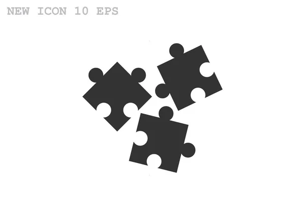 Puzzle elementy prosty tkanina ikona — Wektor stockowy
