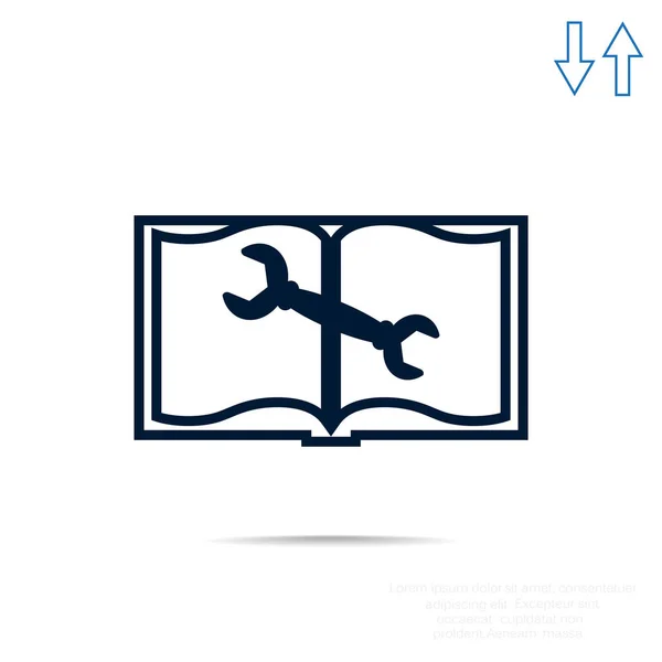 Libro ajuste icono web — Vector de stock