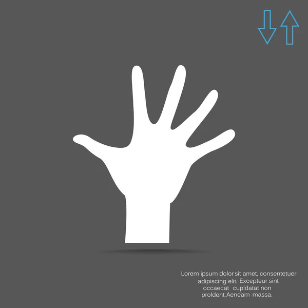 Hand stop web icon — Stock Vector