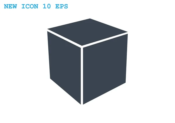 간단한 큐브 웹 아이콘 — 스톡 벡터