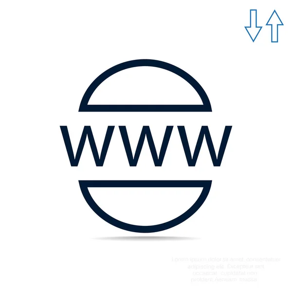 Www icona web — Vettoriale Stock