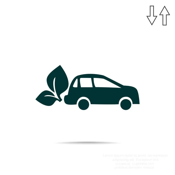 Eco car icon — Stock Vector