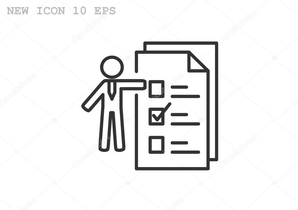 Businessman Checklist icon