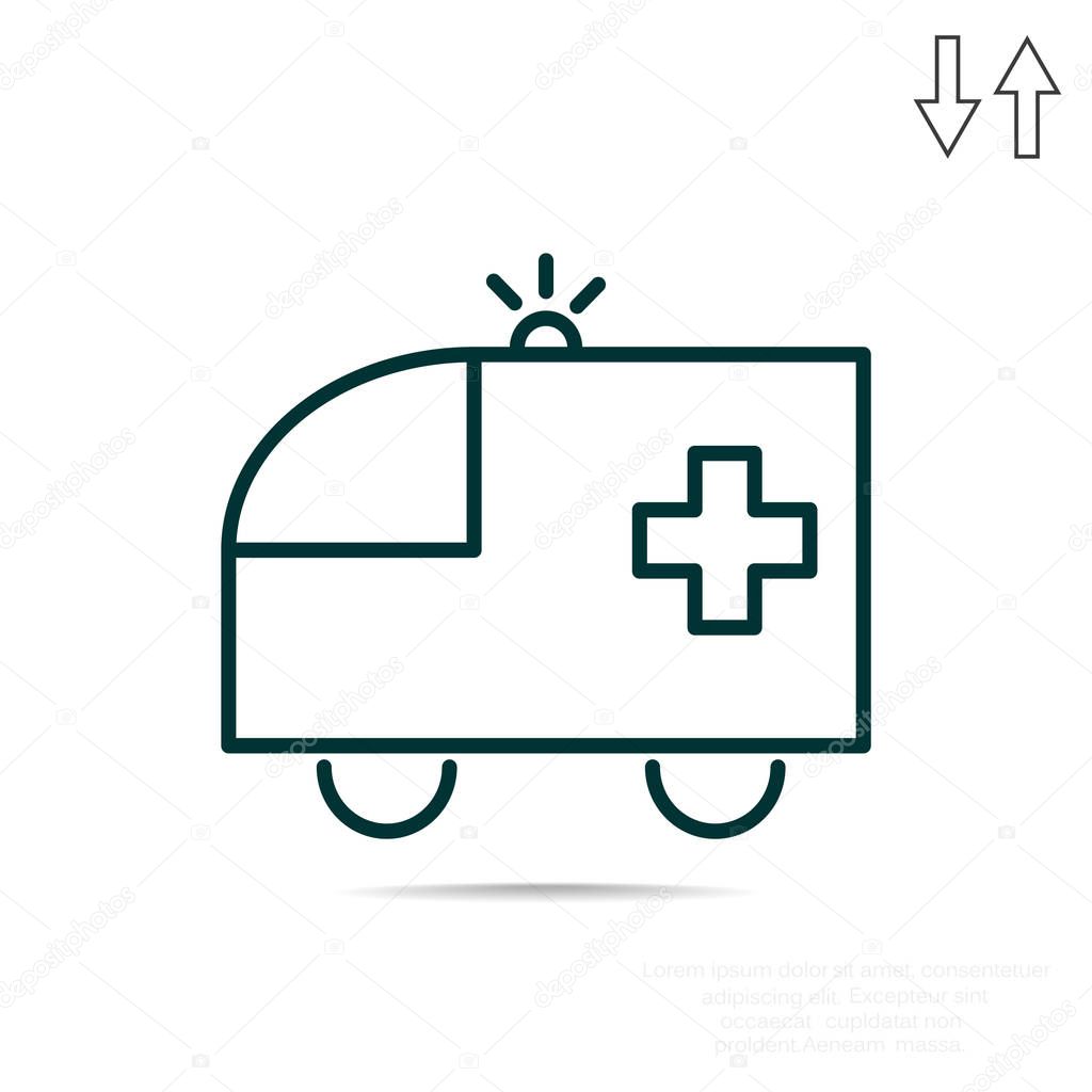 Ambulance car web icon