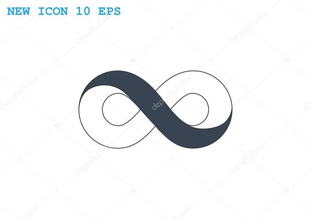 Infinity symbol web icon 