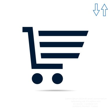 alışveriş sepeti basit simgesi