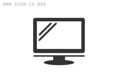 Boş monitör ekran web simgesi