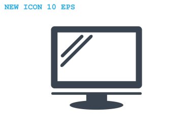 Boş monitör ekran web simgesi