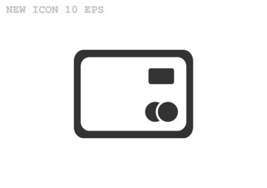 Plastik kart basit web simgesi