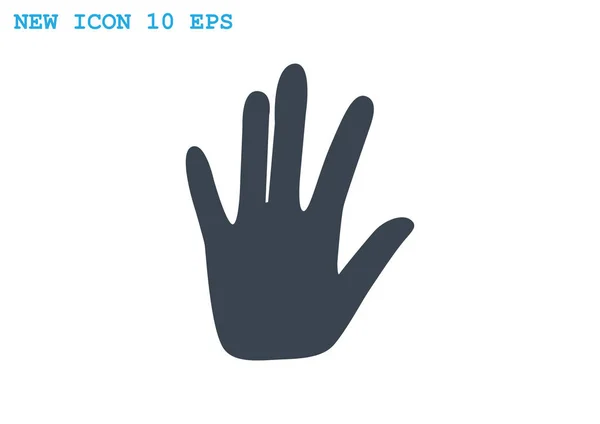 Pictogram van een hand stop web — Stockvector