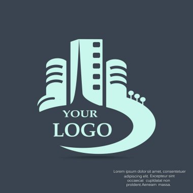 Şirketiniz için şehir binaları logosu