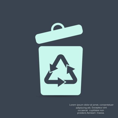 Atık geri dönüşüm sembolü ile okları