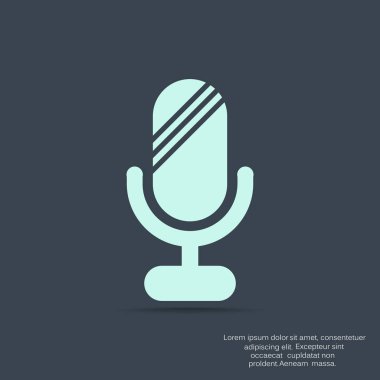 Basit mikrofon web simgesi