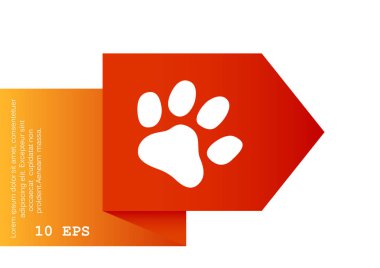 Köpek pençe parça basit simgesi