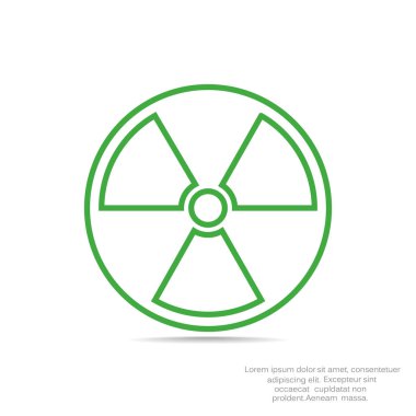 Bir radyasyon işaret basit simgesi