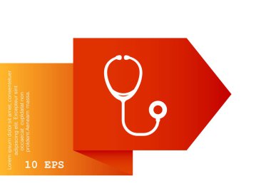 Stetoskop basit web simgesi 