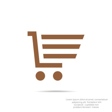 alışveriş sepeti basit simgesi