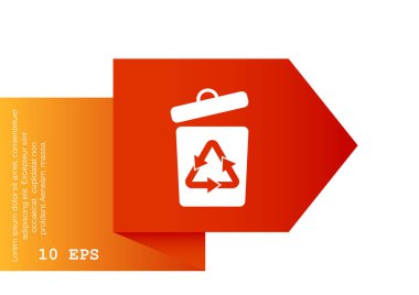 Atık geri dönüşüm sembolü ile okları