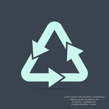 Atık geri dönüşüm sembolü ile okları